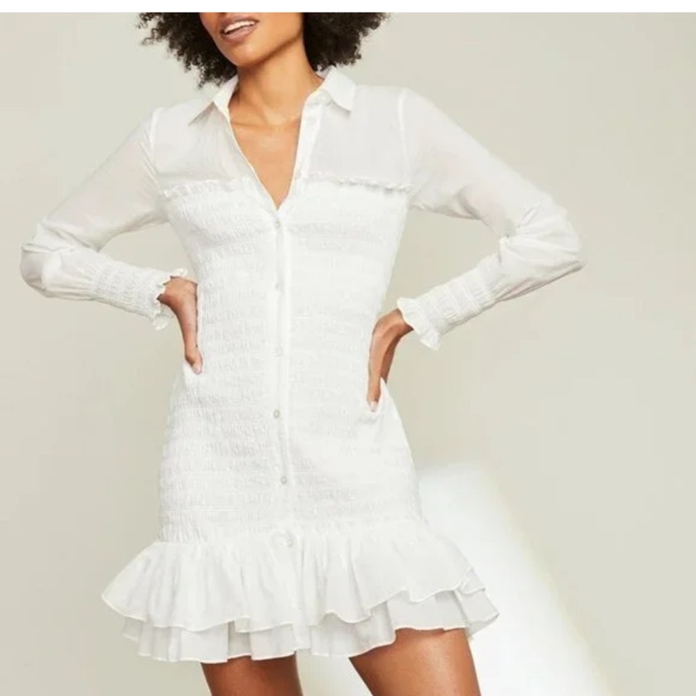 Veronica Beard Kelsey Long Sleeve Buttondown Dress